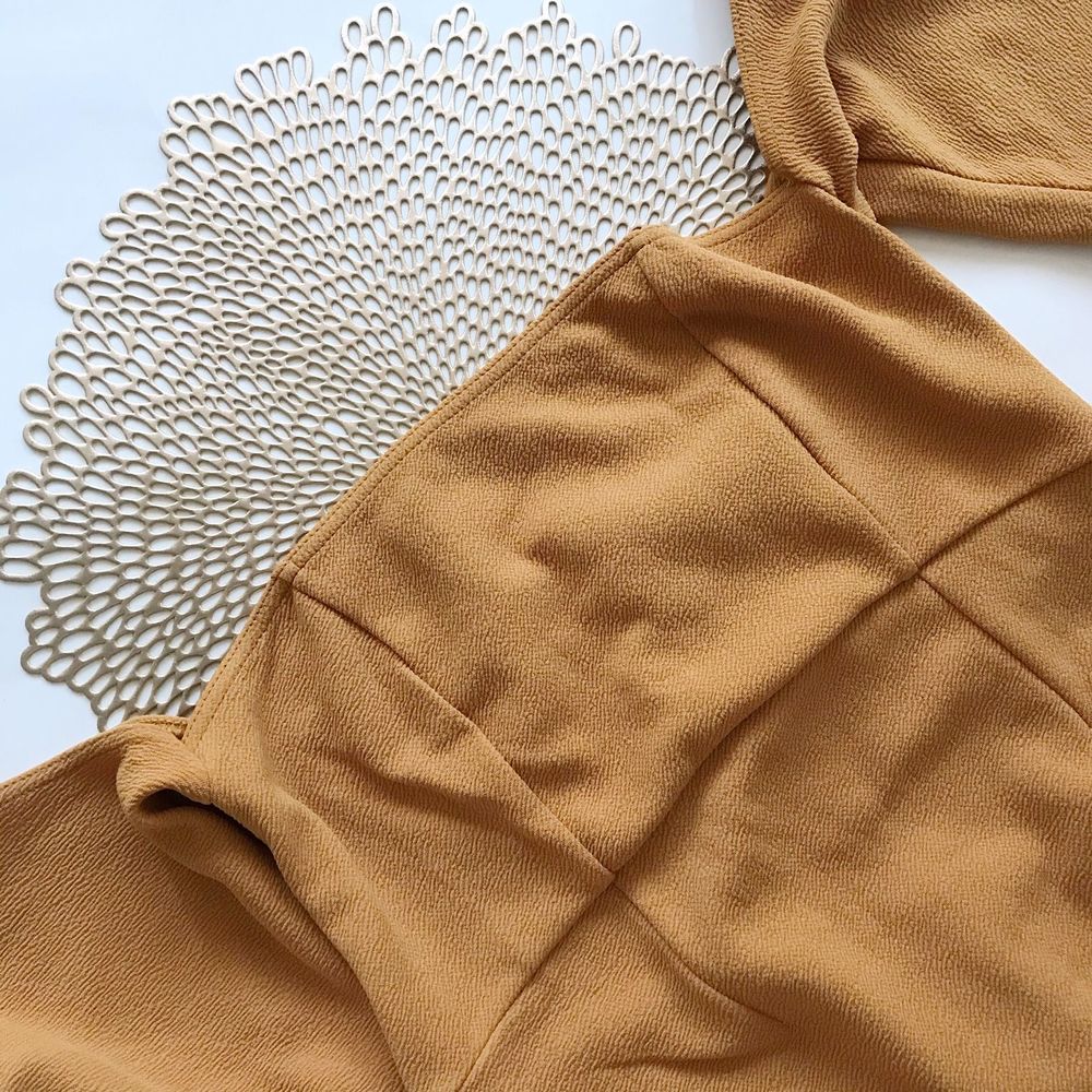 asos Off the shoulder Bardot mustard dress - Sz 8